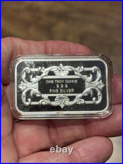 Southern Flag Soldier With Pistols 1 troy oz. 999 Fine Silver Enameled Bar! WOW