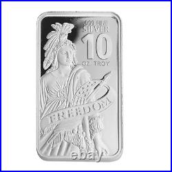 Statue of Freedom 10 oz. 999 Fine Silver Bar Sealed