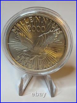 Sunshine Minting 1 oz. 999 Fine Silver Round Millennium 2000 Silver Eagle