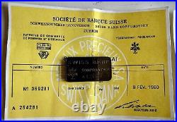 Swiss Bank Corporation 1 oz. 999 Fine Silver Vtg Bar with COA Lot of 5 Consecutive