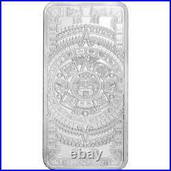 TEN (10) 10 oz Golden State Mint Silver Bar Aztec Calendar. 999 Fine