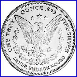 TEN (10) 1 oz. Highland Mint Silver Round Morgan Dollar Design. 999 Fine