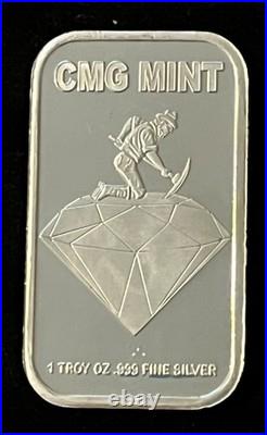 THE MERMAID ENAMEL COLOR CMG Mint # 35 One Ounce. 999 Fine Silver Art Bar