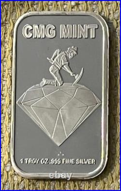 THE MERMAID ENAMEL COLOR CMG Mint # 35 One Ounce. 999 Fine Silver Art Bar