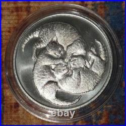 THREE DOLPHINS 1 oz 999 Fine Silver Bullion Intaglio Mint NEW Animal Friends