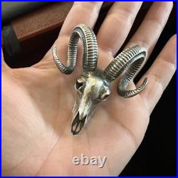 TORMINT Ram Skull Silver Figure 3oz. 999 Fine Silver Limited Mintage #017