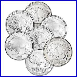 TWENTY 1 oz. Silver Round Buffalo Design Random Brand Secondary Market 999 Fine