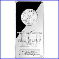 TWO (2) 10 oz Highland Mint Silver Bar Walking Liberty Design. 999+ Fine