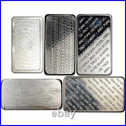 TWO (2) 10 oz. Silver Bar Random Brand Secondary Market. 999 Fine