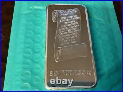 Ten (10) Troy Ounces. 999 Fine Silver Bar Liberty Bell New