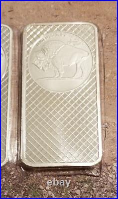 Ten Troy Ounces. 999 Fine Silver Indian Head and Buffalo Bar New & Sealed