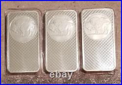 Ten Troy Ounces. 999 Fine Silver Indian Head and Buffalo Bar New & Sealed