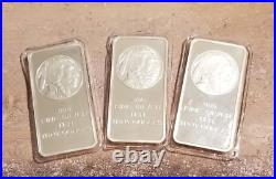 Ten Troy Ounces. 999 Fine Silver Indian Head and Buffalo Bar New & Sealed