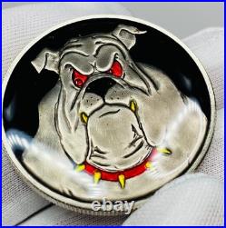 The Bulldog 1 oz. 999 Fine Silver Art Round (Hand Enameled)