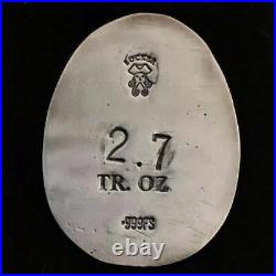 The Locker Mint Dragon Egg 2.7 Ozt. 999 Fine Silver