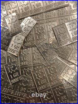 Tiny Silver Bars 500 Pack. 999 Silver Bullion Collect Pure Silver