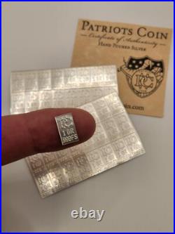 Tiny Silver Bars 500 Pack. 999 Silver Bullion Collect Pure Silver