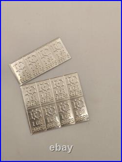 Tiny Silver Bars 500 Pack. 999 Silver Bullion Collect Pure Silver