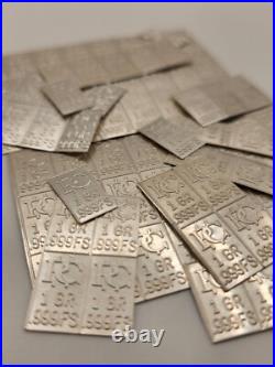 Tiny Silver Bars 500 Pack. 999 Silver Bullion Collect Pure Silver