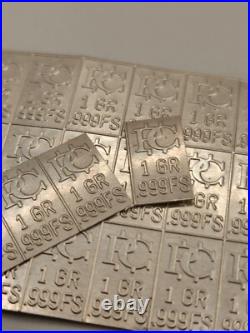 Tiny Silver Bars 500 Pack. 999 Silver Bullion Collect Pure Silver