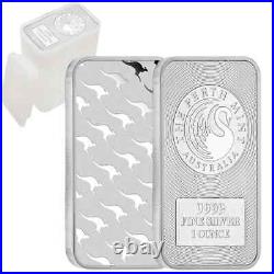 Tube of 20 1 oz Australia Perth Mint Silver Kangaroo Bar. 9999 Fine