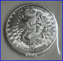 Two Assorted Fine Silver Rounds 99.9% One Ounce Rounds