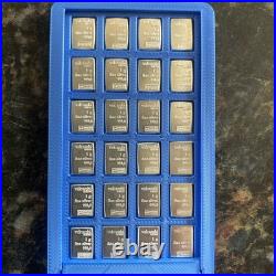 Valcambi 24 x 1g. 999 Fine Silver Bar Wallet 24g Precious Metal Content