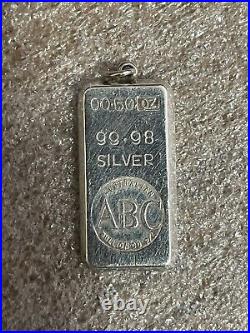Very Rare! 0.50 Oz. 9998 Fine Silver ABC (Australian Bullion Company) Pendant