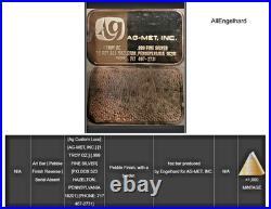 Very Rare Engelhard AG-MET, INC 1 Troy Oz 999 Fine Silver Bar 1975 1,000 Minted