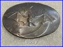 Very Rare! Ron Landis Studios 1 Troy Oz. 999 Fine Silver- Antiqued Bat Toning