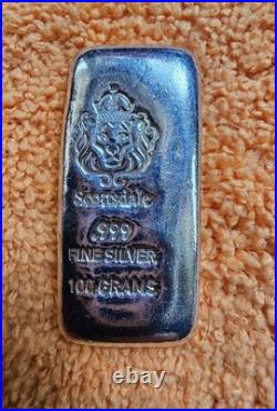 Vintage 100 Grams. 999+ Fine Silver Bar