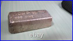Vintage 10.06 oz Poured Silver Bar 999 FINE SILVER