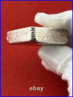 Vintage 10 oz C&C Mint. 999 Fine Silver Ingot Bar Double Stamp SCARCE