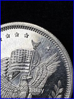 Vintage American Pacific Mint 1 Oz. 999 Fine Silver Trade Unit Eagle & Flag BU