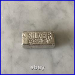 Vintage Omega M&B Mining 2 oz. 999 Fine Silver Poured Bar