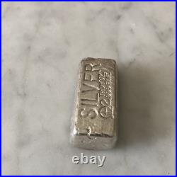 Vintage Omega M&B Mining 2 oz. 999 Fine Silver Poured Bar