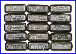 Vintage Phoenix Precious Metals 1 oz 999 Fine Silver Poured Loaf Bar Lot of 15