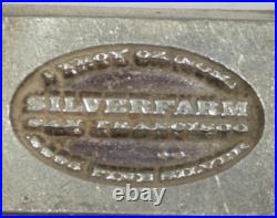 Vintage SilverFarm San Francisco 1 Troy Oz. 9995 Fine Silver Ingot Lot No. 2 Vintage SilverFarm San Francisco 1 Troy Oz. 9995 Fine Silver Ingot Lot No. 2