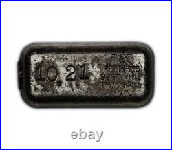Vintage T&T Refiners 10.21 oz. 999 Fine Silver Poured Odd Weight Loaf Bar Rare