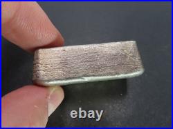 Vtg Dugan & Helterbrand Silver Bar, 5.83 oz 999 Fine, D&H, Poured Loaf