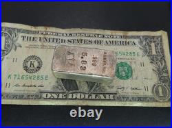 Vtg Dugan & Helterbrand Silver Bar, 5.83 oz 999 Fine, D&H, Poured Loaf