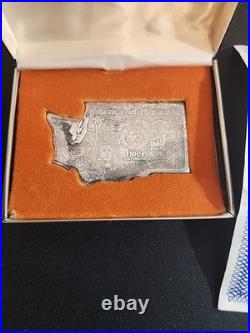 WASHINGTON 1889 Lewis & Clark Pioneer Mint 2oz 999 FINE Silver bar WASHINGTON 1889 Lewis & Clark Pioneer Mint 2oz 999 FINE Silver bar
