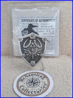 Zelda Link Hyrule Shield? 2.3 oz. 999 Fine Silver? Leo Messi Hand Poured