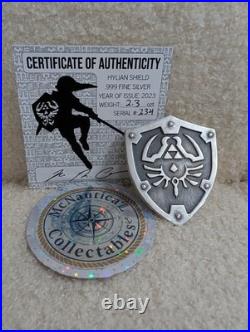 Zelda Link Hyrule Shield? 2.3 oz. 999 Fine Silver? Leo Messi Hand Poured