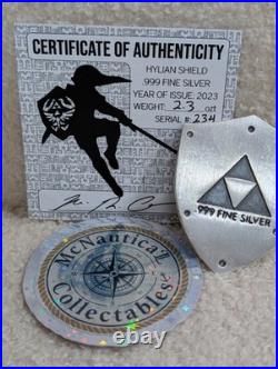 Zelda Link Hyrule Shield? 2.3 oz. 999 Fine Silver? Leo Messi Hand Poured