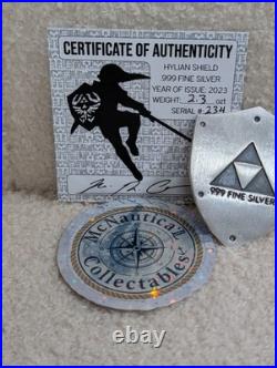Zelda Link Hyrule Shield? 2.3 oz. 999 Fine Silver? Leo Messi Hand Poured
