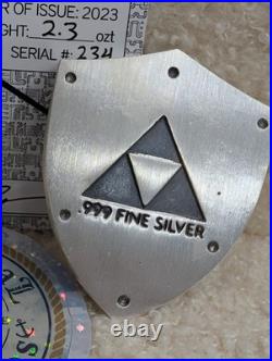 Zelda Link Hyrule Shield? 2.3 oz. 999 Fine Silver? Leo Messi Hand Poured
