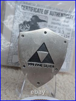 Zelda Link Hyrule Shield? 2.3 oz. 999 Fine Silver? Leo Messi Hand Poured