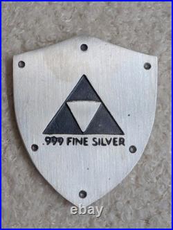Zelda Link Hyrule Shield? 2.3 oz. 999 Fine Silver? Leo Messi Hand Poured