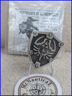 Zelda Link Hyrule Shield? 2.3 oz. 999 Fine Silver? Leo Messi Hand Poured